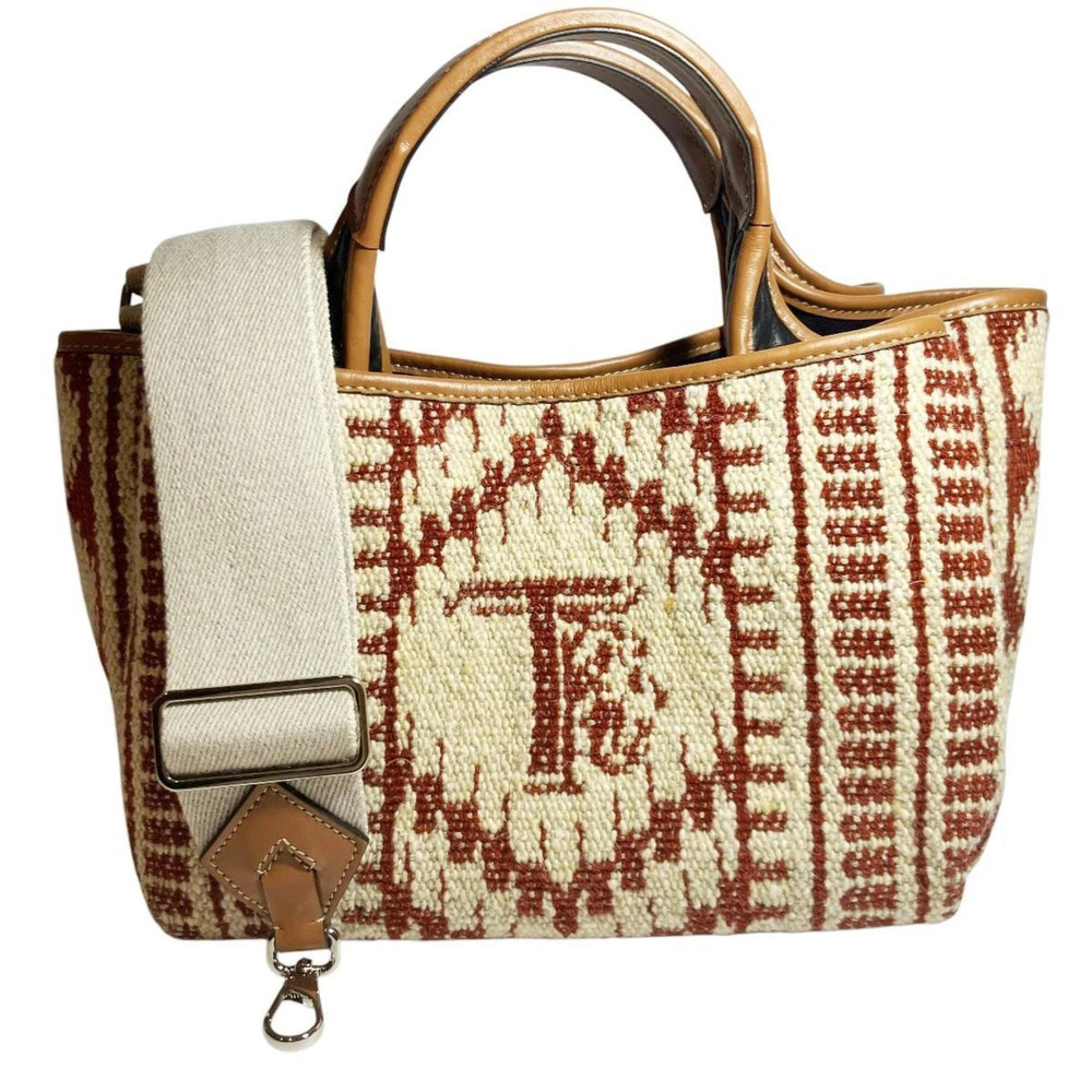 Tod's handbag, canvas and leather.
